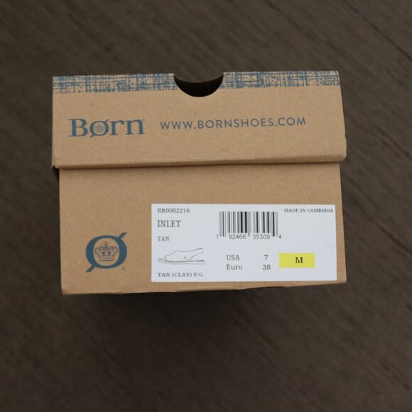 NWT BORN Inlet Leather Sandals, Tan/Clay Size 7 - Picture 11 of 11